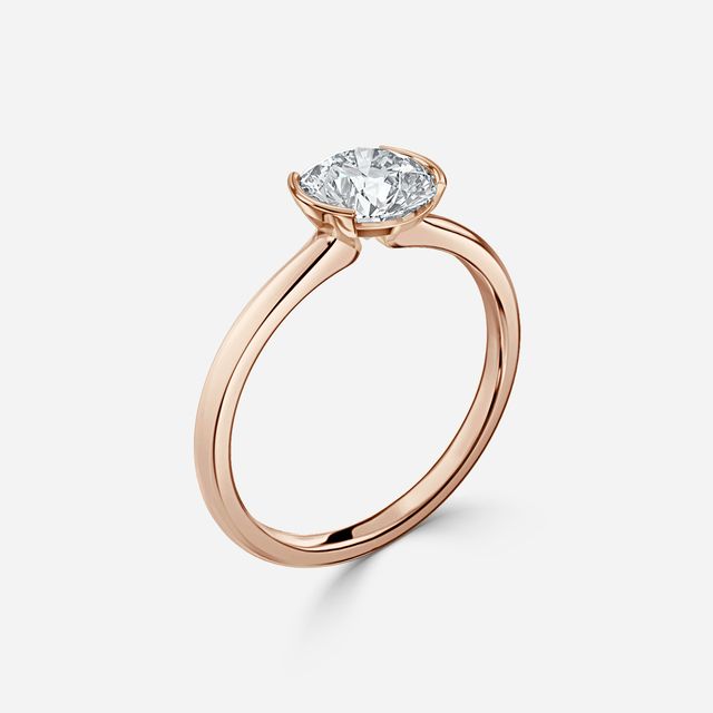Avian Rose Gold Bezel Engagement Ring