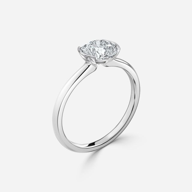 Avian White Gold Bezel Engagement Ring