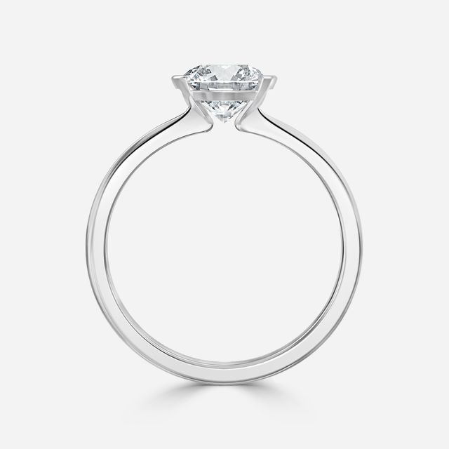 Avian White Gold Bezel Engagement Ring