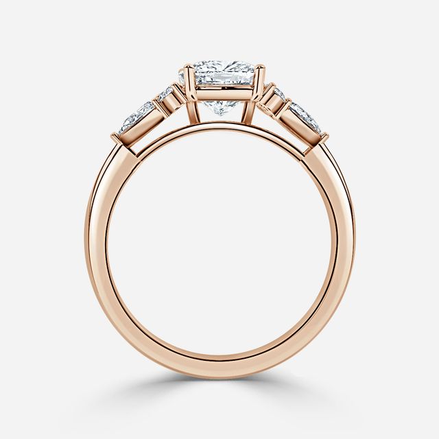 Nanami Rose Gold Trilogy Engagment Ring