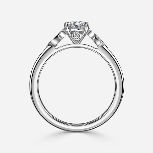 Celtic Song White Gold Vintage Engagement Ring