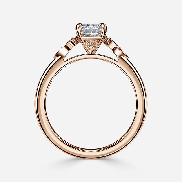 Celtic Song Rose Gold Vintage Engagement Ring