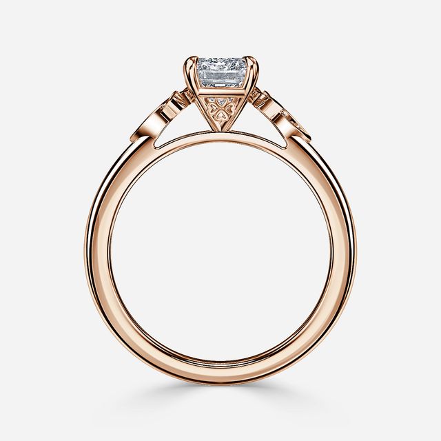 Celtic Song Rose Gold Vintage Engagement Ring