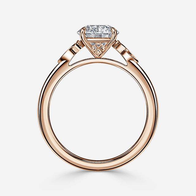 Celtic Song Rose Gold Vintage Engagement Ring