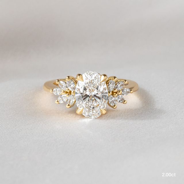 Anastasia Yellow Gold Unique Engagement Ring