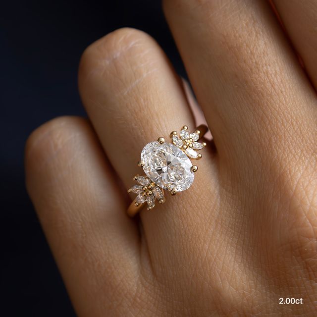 Anastasia Yellow Gold Unique Engagement Ring