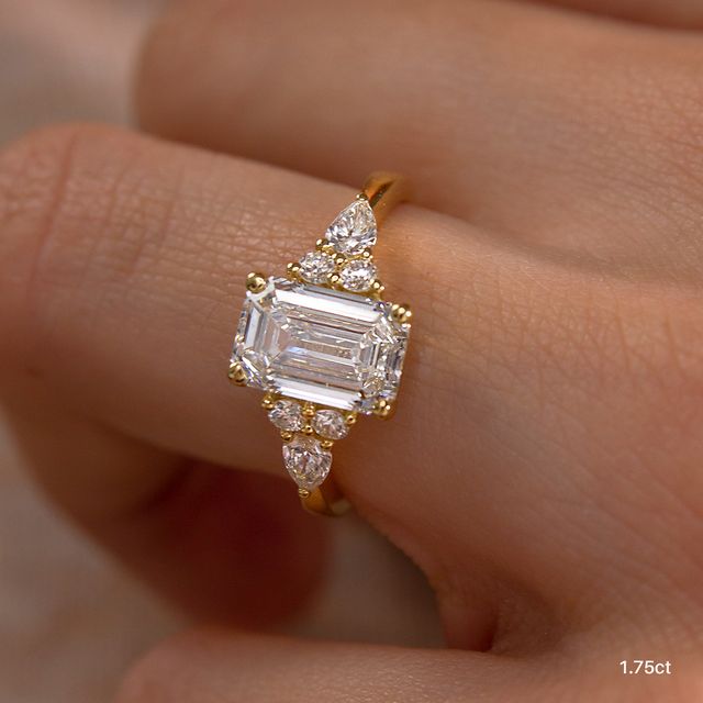 Nanami Yellow Gold Trilogy Engagment Ring
