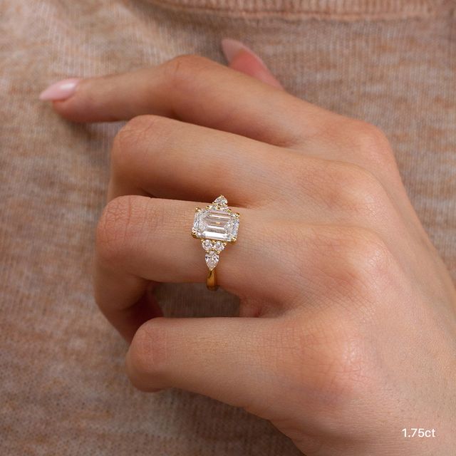 Nanami Yellow Gold Trilogy Engagment Ring