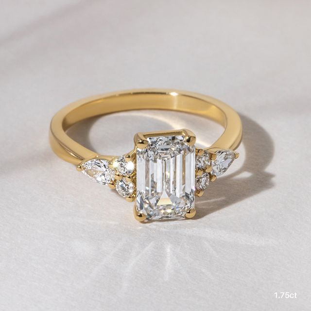 Nanami Yellow Gold Trilogy Engagment Ring