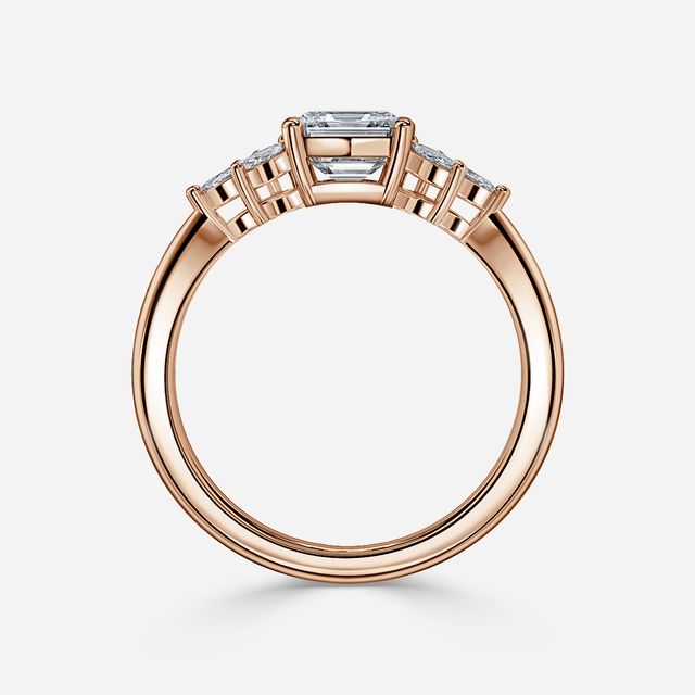 Adriana Rose Gold Flower Engagement Ring
