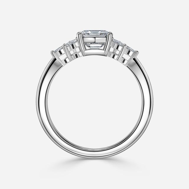 Adriana White Gold Flower Engagement Ring