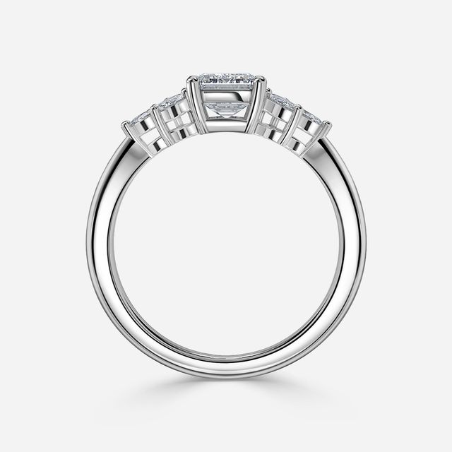 Adriana White Gold Flower Engagement Ring