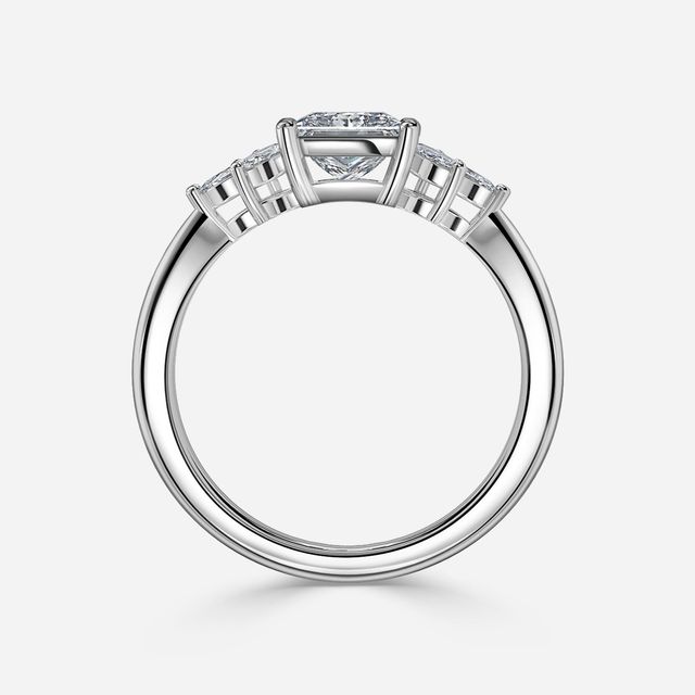 Adriana White Gold Flower Engagement Ring