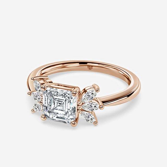 Enaya Rose Gold Cluster Engagement Ring