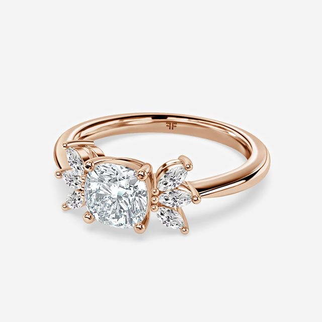 Enaya Rose Gold Cluster Engagement Ring