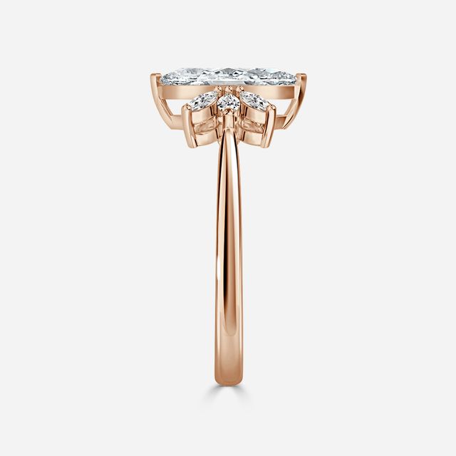 Enaya Rose Gold Cluster Engagement Ring