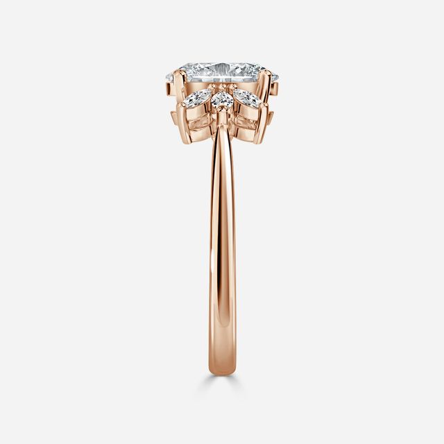 Enaya Rose Gold Cluster Engagement Ring