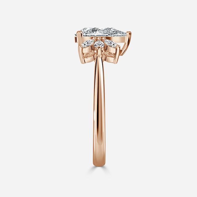 Enaya Rose Gold Cluster Engagement Ring