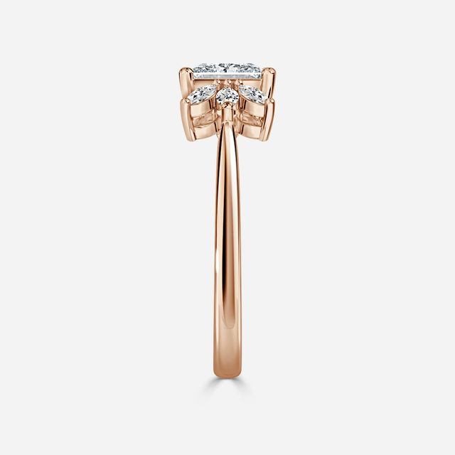 Enaya Rose Gold Cluster Engagement Ring