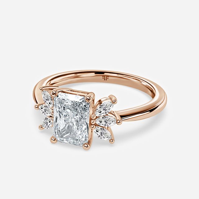 Enaya Rose Gold Cluster Engagement Ring