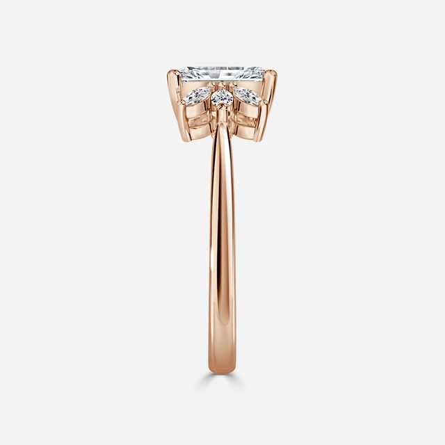 Enaya Rose Gold Cluster Engagement Ring