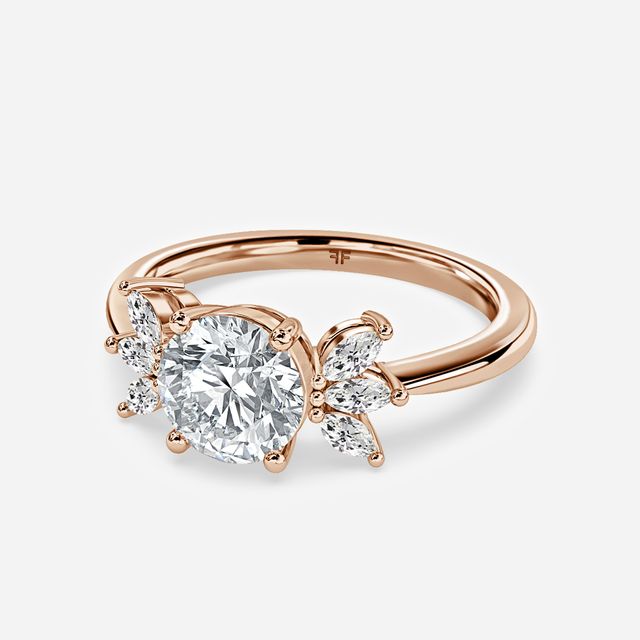 Enaya Rose Gold Cluster Engagement Ring