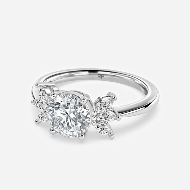 Enaya Platinum Cluster Engagement Ring