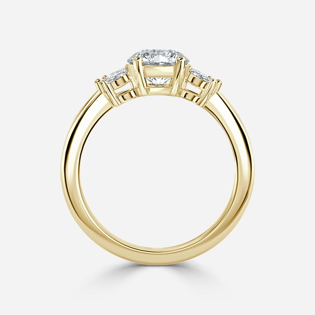 Enaya Yellow Gold Cluster Engagement Ring