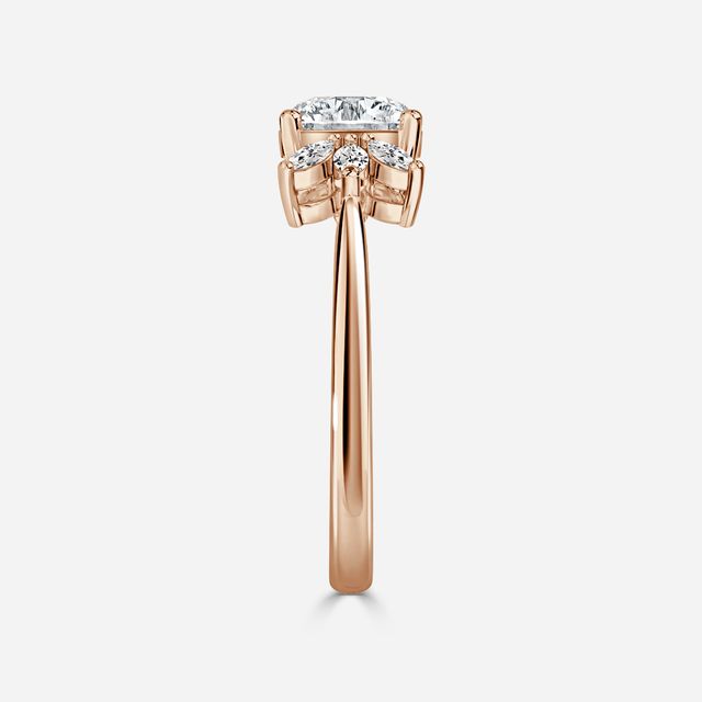 Enaya Rose Gold Cluster Engagement Ring
