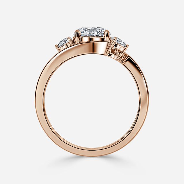Demi Rose Gold Unique Engagement Ring