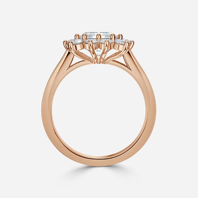 Diana Rose Gold Cluster Engagement Ring