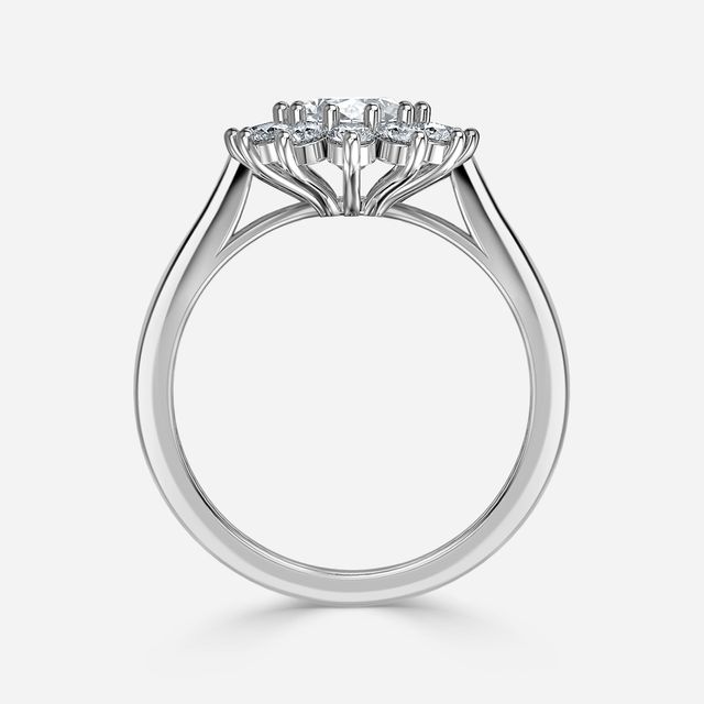 Diana Platinum Cluster Engagement Ring