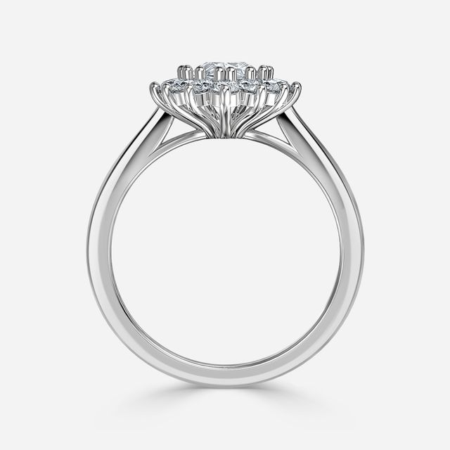 Diana Platinum Cluster Engagement Ring