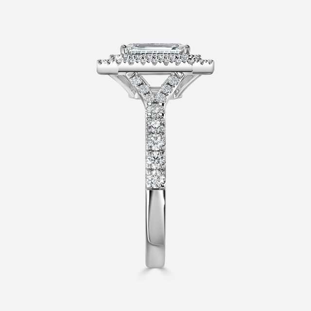 Nile Platinum Halo Engagement Ring
