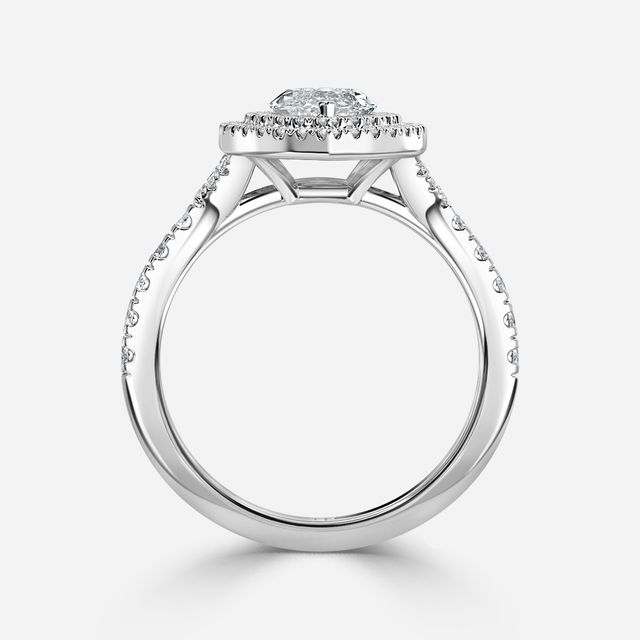 Nile White Gold Halo Engagement Ring