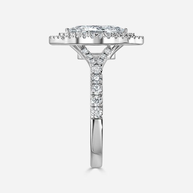 Nile White Gold Halo Engagement Ring