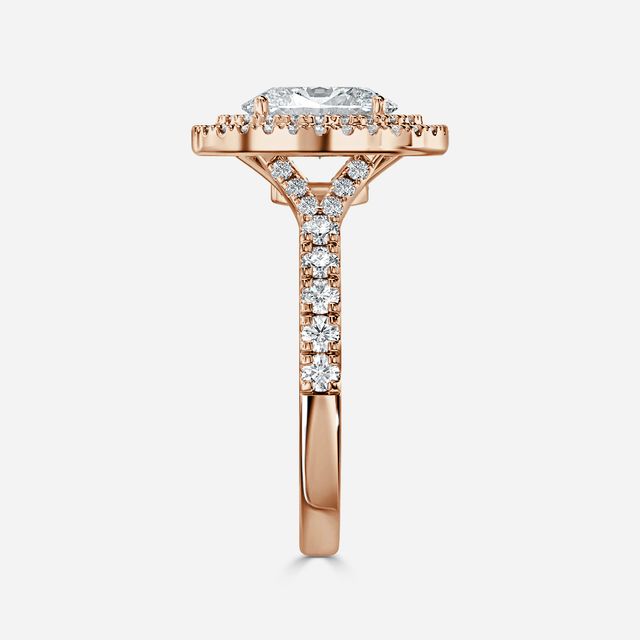 Nile Rose Gold Halo Engagement Ring