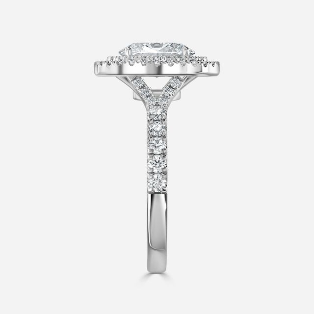 Nile Platinum Halo Engagement Ring
