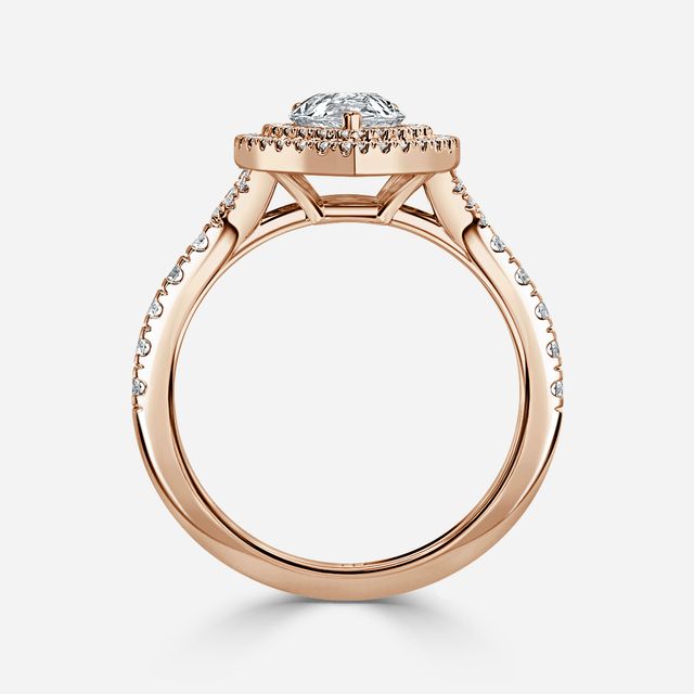 Nile Rose Gold Halo Engagement Ring
