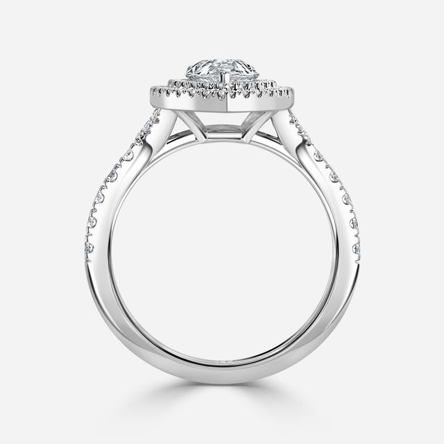 Nile Platinum Halo Engagement Ring