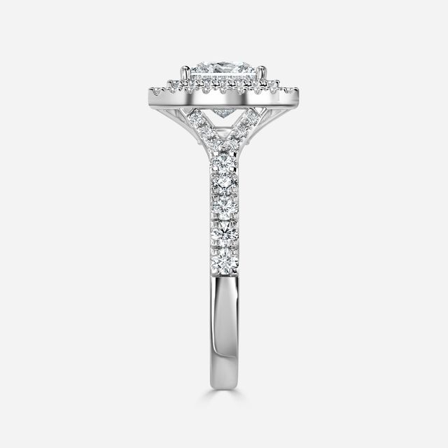 Nile White Gold Halo Engagement Ring