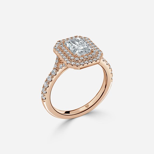 Nile Rose Gold Halo Engagement Ring