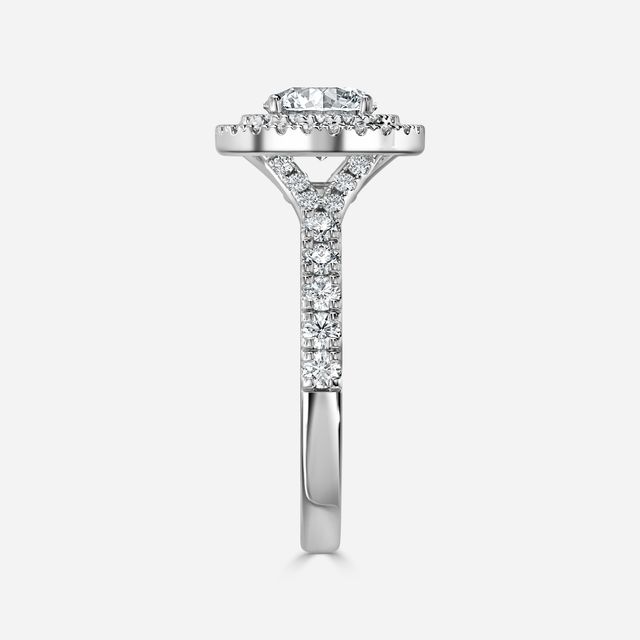 Nile White Gold Halo Engagement Ring
