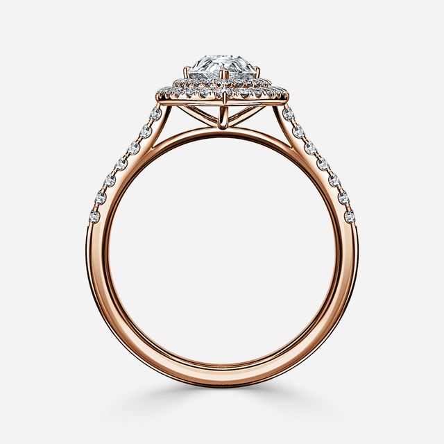 Isoke Rose Gold Halo Engagement Ring