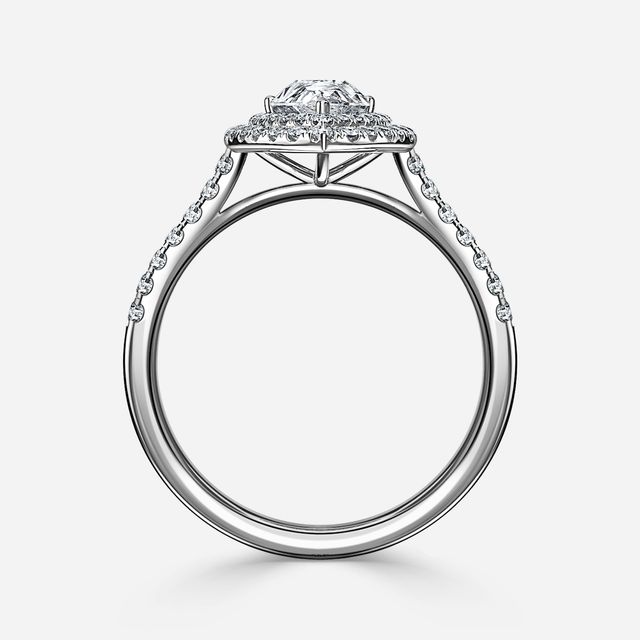 Isoke Platinum Halo Engagement Ring