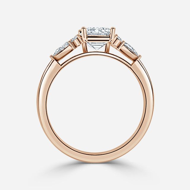 Nanami Rose Gold Trilogy Engagment Ring
