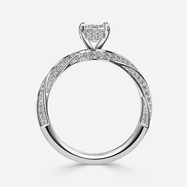 Nefereti Platinum Engagement Ring