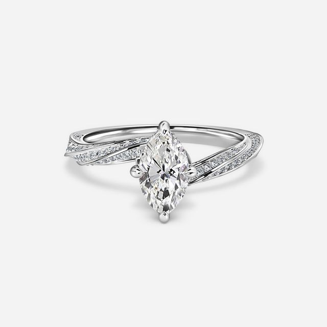 Nefereti White Gold Engagement Ring
