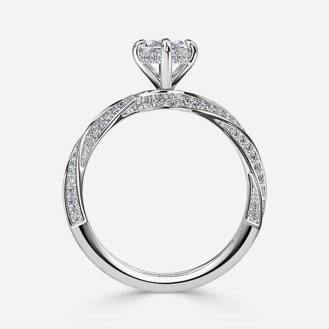 Nefereti White Gold Engagement Ring