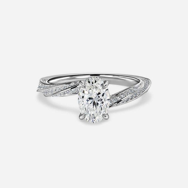 Nefereti White Gold Engagement Ring